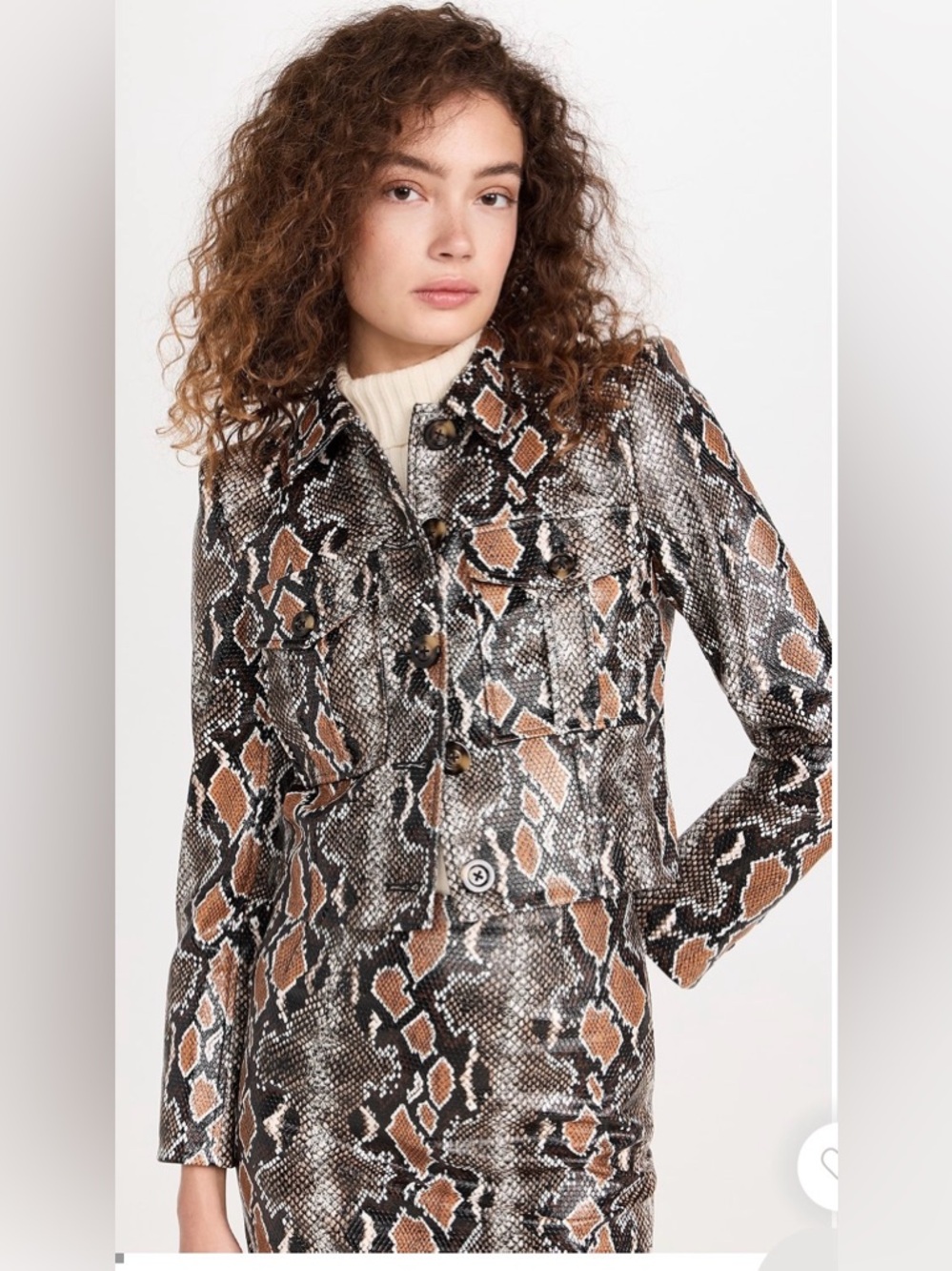 Veronica Beard Fulham Faux Snakeskin Jacket